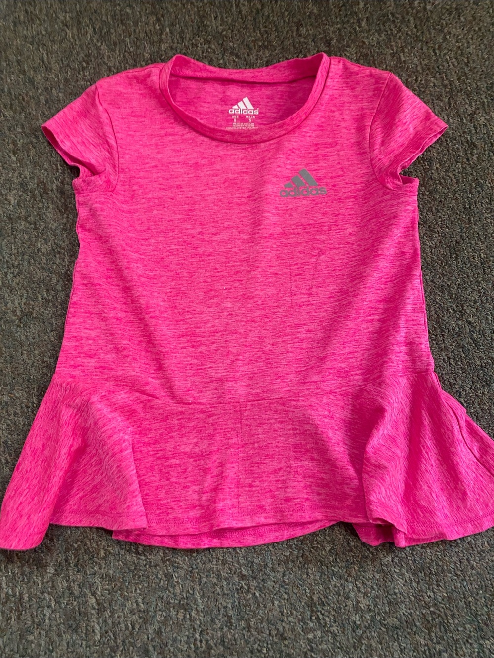 adidas Girls' Pink & Purple Active Tops with Heather Gray Zip Jacket - Picture 2 of 16